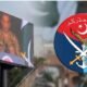 واہگہ بارڈر پر بڑی اسکرین پر ڈی جی آئی ایس پی آر کا پیغام نشر ہونے کا منظر